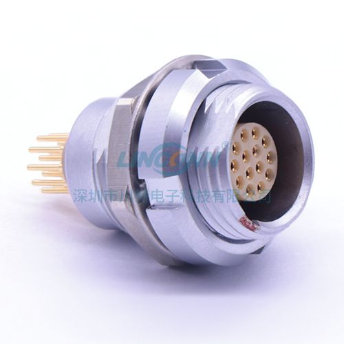 推拉自锁ZCG 1B 2-16芯内外锁插座 PCB