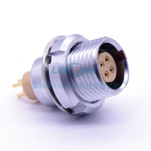 推拉自锁连接器定做ZEG 1B 2-16芯外(前)锁插座 PCB