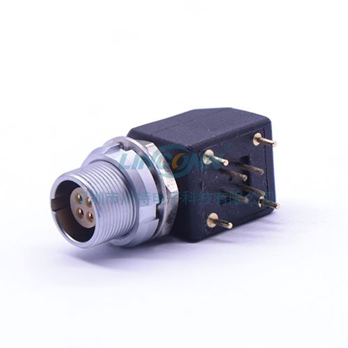推拉自锁插头批发ZXG 0B 2-9芯内外锁弯角式PCB插座/板端