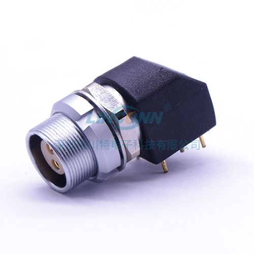 电子推拉自锁ZXG 1B 2-16芯内外锁弯角式PCB插座/板端