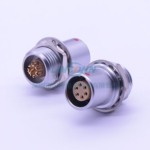 圆形推拉自锁连接器ZHG 1B 2-16芯内(后)锁浮动式插座 焊接 1