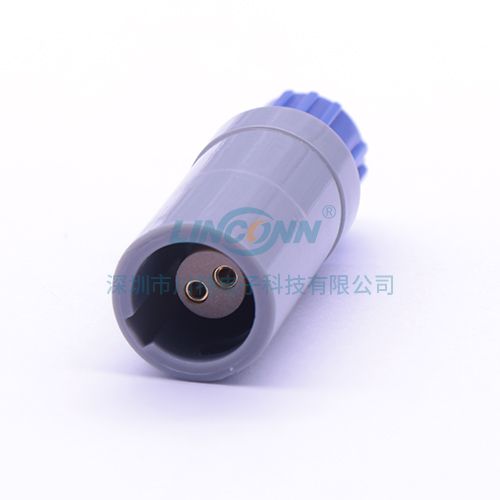 推拉自锁SRG 1P塑料浮动式母头2-14芯灰色外壳+灰/黑/蓝/红尾帽 1