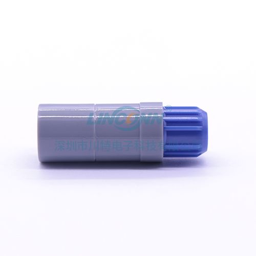 推拉自锁SRG 1P塑料浮动式母头2-14芯灰色外壳+灰/黑/蓝/红尾帽 2