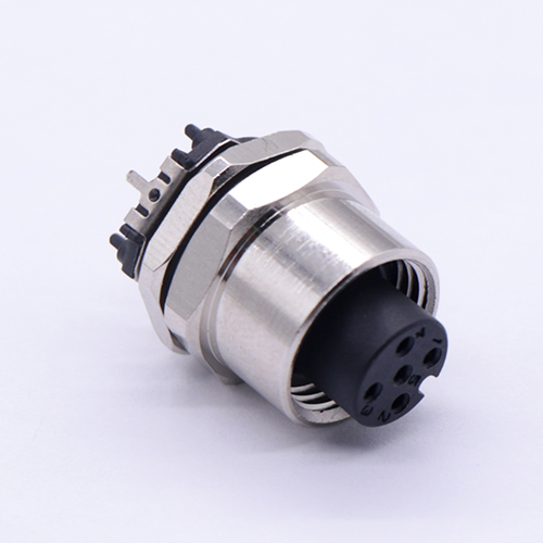 医疗连接器M12H9公座4-8芯,180度SMD 1
