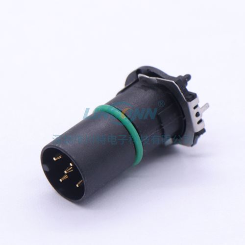 医疗连接器M12H9公座4-8芯,180度SMD 3