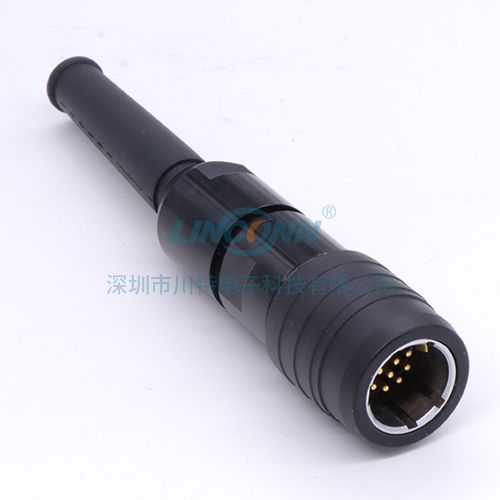 自锁连接器插件TL插头 14pin 公头 焊线式 带护套