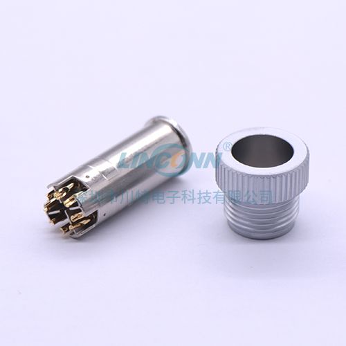 工业以太网连接器M12x-code 包胶式公头 短款
