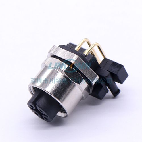 M12H4母座,弯针,PCB 2