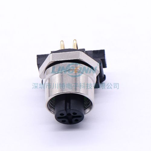 M12H4母座,弯针,PCB 1