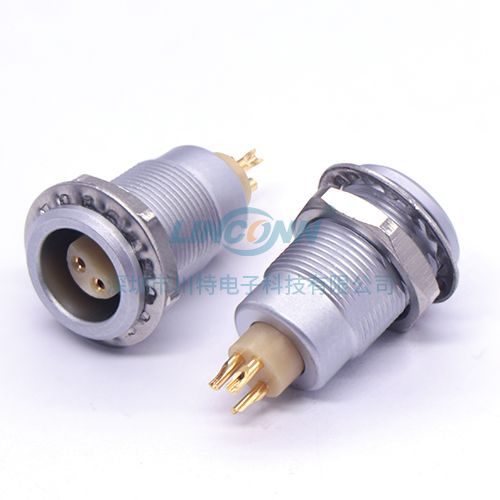 圆形自锁连接器加工ZRA 0S 后锁母座 焊线式