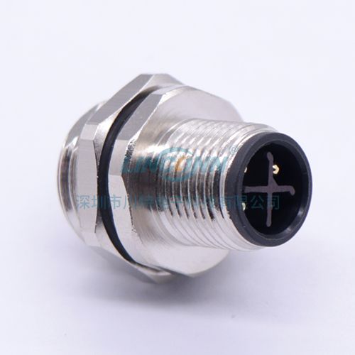 m12航空头M12E8内(后)锁3/4/5芯公座,PCB针 4