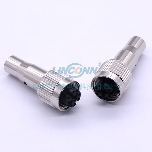 M12以太网连接器M12x-code 包胶式母头 6