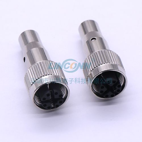 M12以太网连接器M12x-code 包胶式母头 5