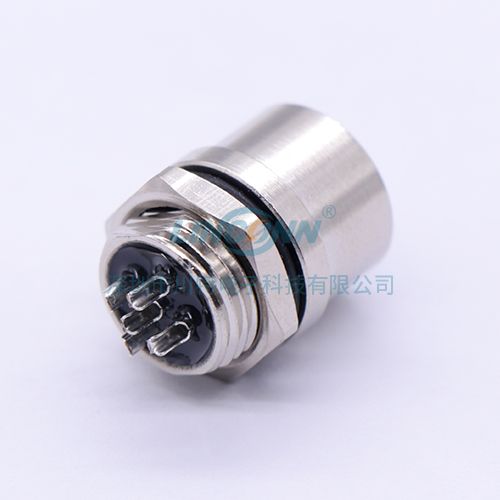 精轧螺纹连接器M12E9内(后)锁3-17芯母座,焊线式 2
