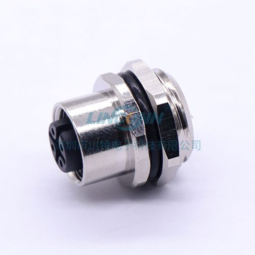 圆形电连接器M12E8内(后)锁3-17芯母座,PCB针 1