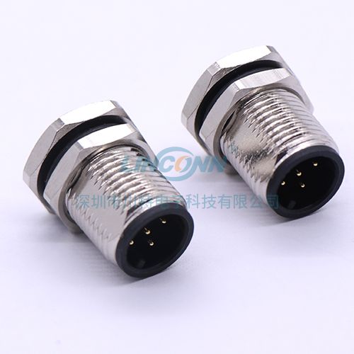 连接器供应商M12F9外(前)锁3-17芯公座,焊线式 1