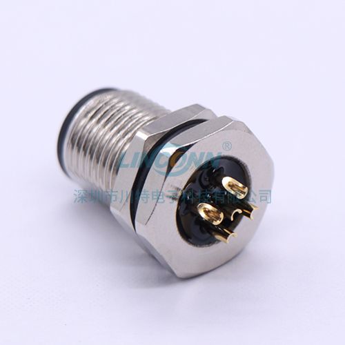 连接器供应商M12F9外(前)锁3-17芯公座,焊线式 2