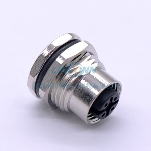 精密连接器生产厂商M12F7外(前)锁3-17芯母座,焊线式 5
