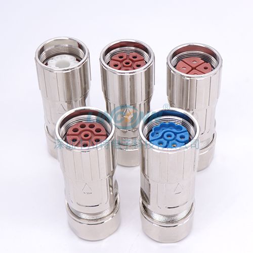 数控马达连接器M23螺纹装配式直头，4-9芯母头
