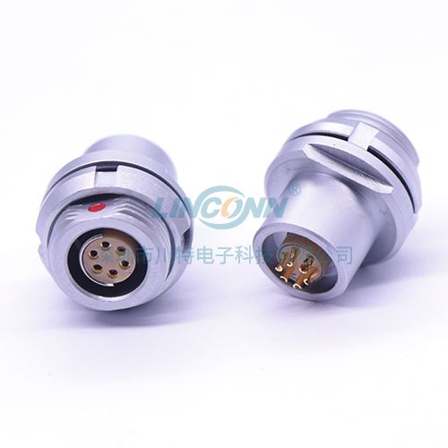 精密自锁连接器G8 1F前锁2-16芯母插座针 焊线式 5
