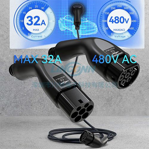新能源汽车连接器32A-480V AC新能源汽车充电枪延长线